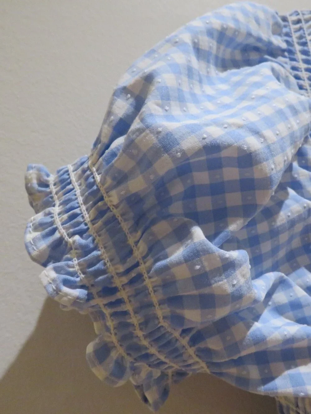 O.P.T Daphne Gingham Smocked Tiered Midi Dress Medium Trad Wife Cottagecore - Picture 8 of 16